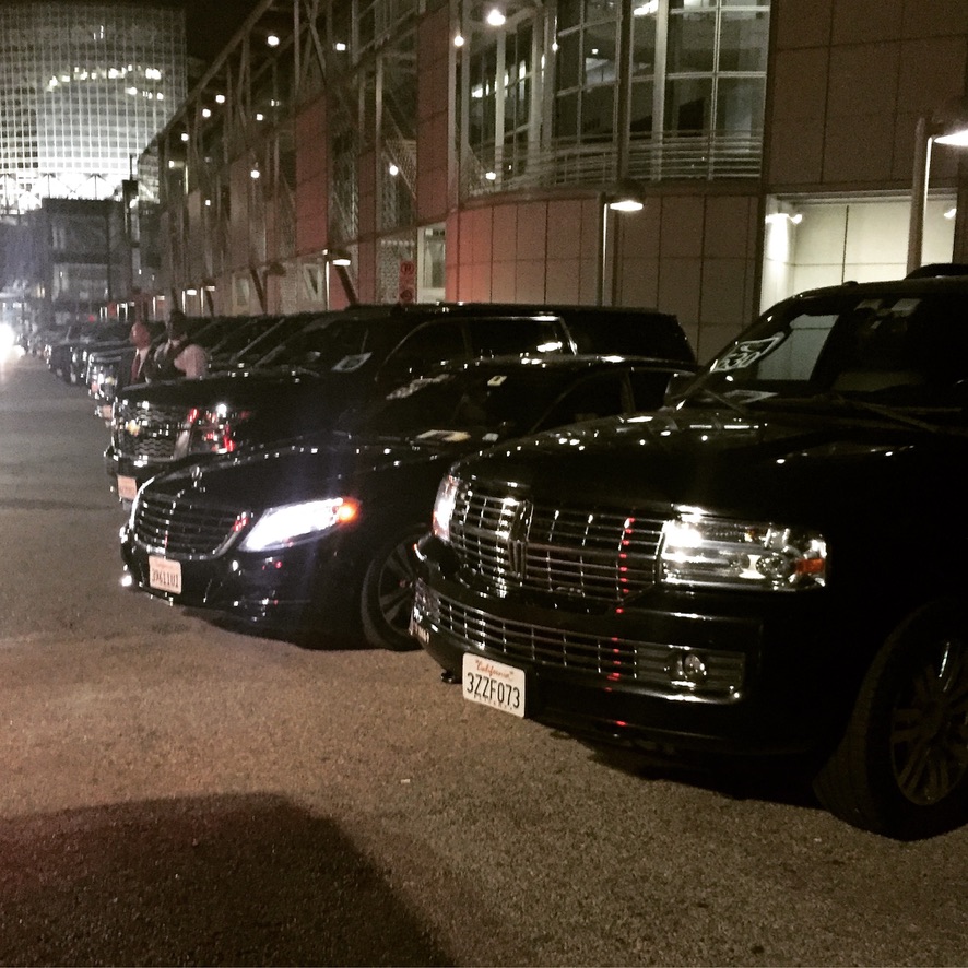ESS motorcade fleet staged for principal transport